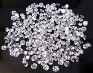 168 Pcs Loose CVD Diamond 1.10 MM Round - D to F - Color IF Clarity Certified - Picture 1 of 7