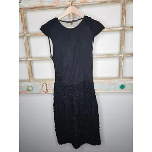 Alessandro Dell' Acqua black Viscose dress with sheer back ladies size 10 - Picture 1 of 15