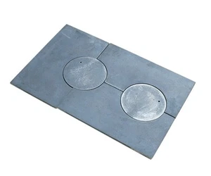 GUSSPLATTE ZUM OFEN 2-LOCH NOTEN KÜCHE GUSSEISEN GRAUGUSS 72x46 CAST IRON -ZAG48 - Bild 1 von 7