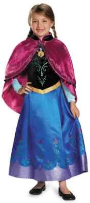 Anna Traveling Prestige Frozen Disney Princess Halloween Deluxe Child Costume - Image 1 of 2