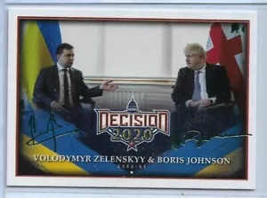 TARJETA AUTOMÁTICA DE FACSÍMIL JOHNSON DECISION 2022 VOLODYMYR ZELENSKYY/JOHNSON #U4 ~ 1/4 - Imagen 1 de 2