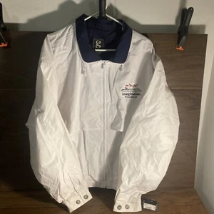 VTG Imagination Cruise Ship Full-Zip Jacket Men's XXL Gear White Embroidered NWT - Picture 1 of 9