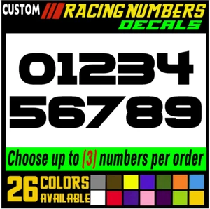 Calcomanía adhesiva de vinilo números de carreras para placa de moto de cross BMX coche [s22 - Imagen 1 de 7