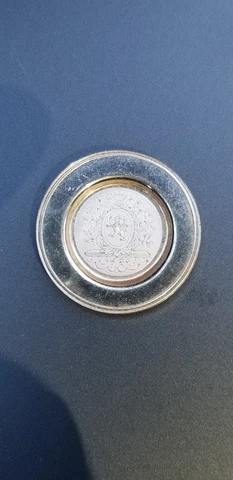 STERLING SILVER FRANKLIN MINT dollhouse MINIATURE QUEEN ANNE I PLATE lion motif Cover