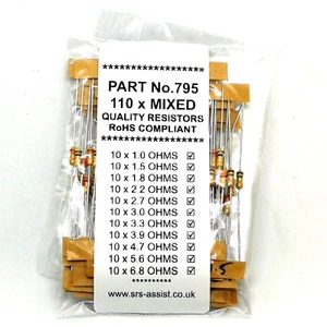 Packung gemischte SRS Airbag Diagnose Lastwiderstände 0,25 W 1 2 3 4 6 7 8 9 0 Ohm - Bild 1 von 2