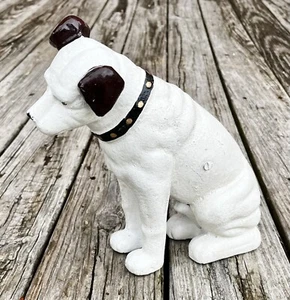 Cast Iron LARGE Nipper Dog Money Coin Bank, 10” x 10” - Picture 1 of 5
