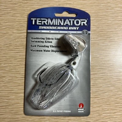 Terminator Shuddering Bait 1/2 oz Fishing Jig Silver Shiner NEW - Image 1 of 3