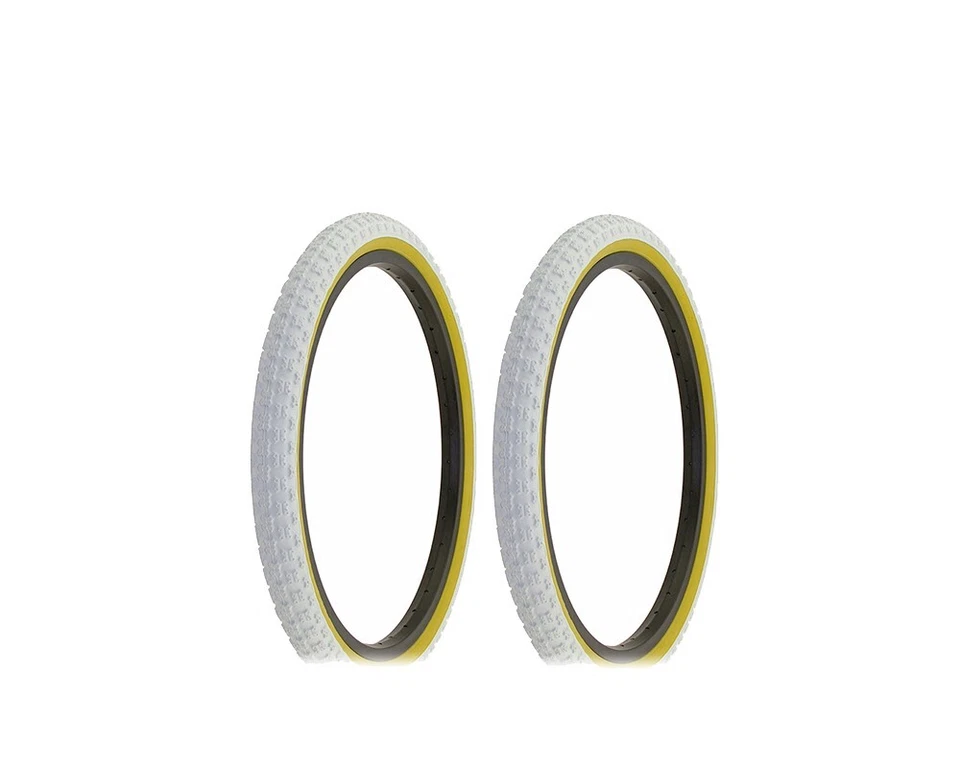 ALTALINE Bicycle TIRES  20" x 1.75 White/Gum COMP III STYLE (2) TIRES  BMX STYLE - Image 1 of 1