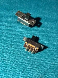 Slide switch, DPDT, small, panel mount, solder lugs, pack of two, new - Picture 1 of 1