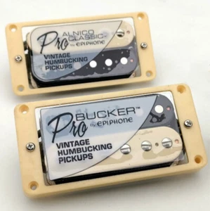 Epiphone New USA Classic Pro ALNICO Pickups QUICK CONNECT Set zebra - Picture 1 of 3