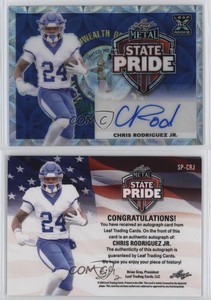 2023 Leaf Metal Silver Kaleidoscope /5 Chris Rodriguez Jr #SP-CRJ Rookie Auto RC