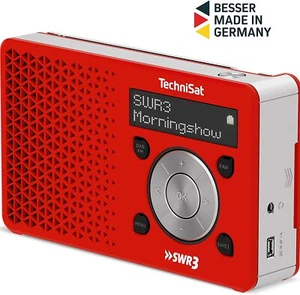 TechniSat Digitradio 1 SWR3-Edition DAB Radio (klein, tragbar rot/silber - Bild 1 von 3