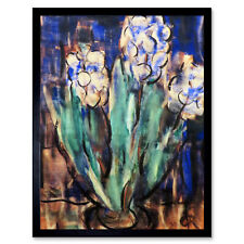 Rohlfs Hyacinth Flower Expressionist Painting Art Print Framed 12x16