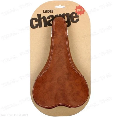 Cucharón de carga rieles CrMo para mujer sillín de bicicleta marrón alivio de presión ligero Foto 1 de 4