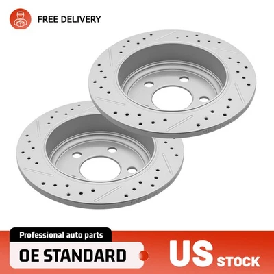 Задние дисковые перфорированные тормозные диски для Jeep Liberty 2003-2007 TJ Wrangler 2003-2006 - Изображение 1 из 4