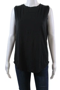 Lululemon Womens Crew Neck Sleeveless Active Tank Top Solid Black Size M - Picture 1 of 5