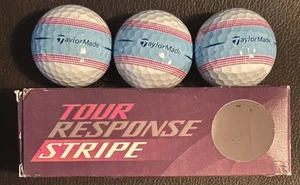 TaylorMade TOUR RESPONSE RAYA Rosa y Azul Manga - 3 (TRES) Nuevas Pelotas de Golf - Imagen 1 de 3