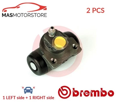DRUM WHEEL BRAKE CYLINDER PAIR REAR BREMBO A 12 210 2PCS P NEW OE REPLACEMENT - Image 1 of 4