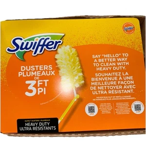 Swiffer 360 Schwerlast 3 Fuß Verlängerungsgriff Starter Fiber Dusters Kit gelb - Bild 1 von 2