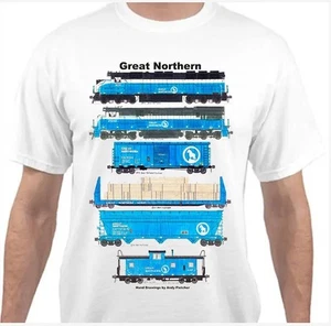 Camiseta Great Northern Big Sky Blue Train Railroad de Andy Fletcher - Imagen 1 de 1