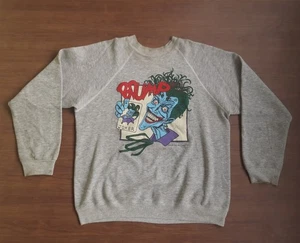 Vintage 80s Joker DC Comics Sweatshirt Crewneck Hanes Gray Size L - Picture 1 of 11