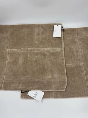 全新带标签套装/2 西榆树拼贴雪尼尔枕头套 20 英寸 x 20 英寸檀香木 — 第 1/4 张图片