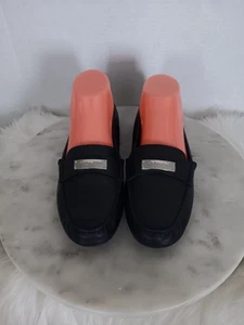 Scarpe mocassino Coach New York Fredrica donna taglia 8,5 nero pelle sassolino A5175 - Foto 1 di 14