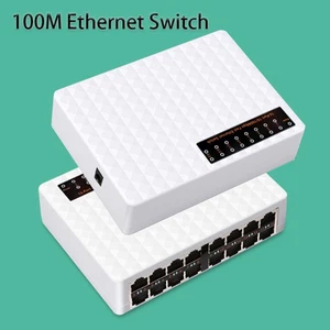 Ethernet network switch RJ45 Hub 16-Ports 100M switch Internet Splitter Adapter - Picture 1 of 9