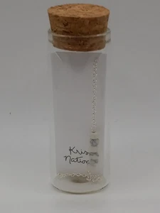 Kris Nations Howlith Mystic Bar Halskette Silber Kette 16-18" NEU - Bild 1 von 4