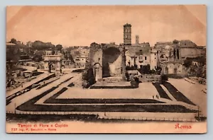 Temple of Flora & Cupid Rome Italy Vintage Postcard 0611 - Picture 1 of 2