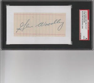 Gene Woodling Cut Autograph on 3x5 Index Card Deceased 2001 SGC Authentic - Picture 1 of 1