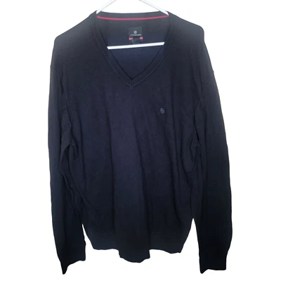 Navaja suiza Victorinox XXL suéter mezcla de lana negra cuello en V para hombre Foto 1 de 4