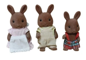 Sylvanian Brown Rabbit Pascua Wildwood 3 conejitos años 80 - Imagen 1 de 5