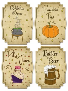 Halloween Fizzy Drink Bottle Labels - for Witches, Wizards & Magical Creatures! - Picture 1 of 4