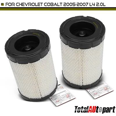Filtro de aire del motor 2 piezas para Chevrolet Cobalt 2005 2006 2007 L4 2,0 L parte delantera Foto 1 de 4