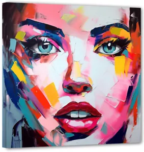 Simply Bella Pop Face Abstract Art Picture 100x100 Current Art Modern FC8 - Picture 1 of 2