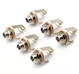 Switchcraft 1/4" Mono Jack Input Output w/ Hardware #11 - Pack of Six (x6) - Picture 1 of 5