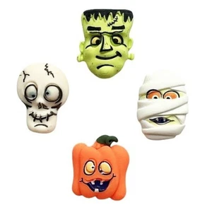 L'equipaggio 'BOO' - Bottoni di Shelly - Zucca Halloween - Rottami artigianali da cucire - Foto 1 di 2