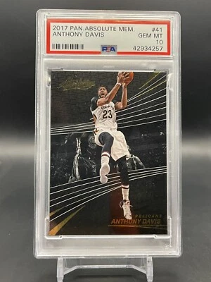 2017 Panini Absolute Memorabilia #41 Anthony Davis - PSA 10 - Image 1 of 2