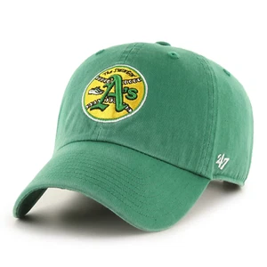 Men's Oakland Athletics MLB '47 Brand Green 1971 Vintage Clean Up Adjustable Hat - Picture 1 of 2