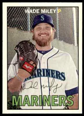 2016 Topps Heritage Wade Miley #116 Seattle Mariners - Image 1 of 2