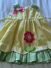 Vintage Baby Girls Size 12 Month Rare Editions Checked Sundress Dress Outfit