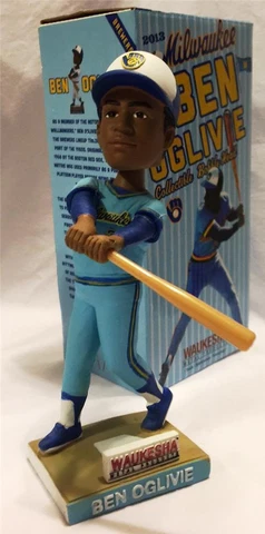 2013 MILWAUKEE BREWERS BEN OGLIVIE "POWDER BLUE" SGA BOBBLEHEAD ~ NIB Cover