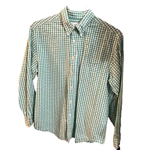 Camicia Brooks Brothers Madison grande verde bianca testurizzata - Foto 1 di 6