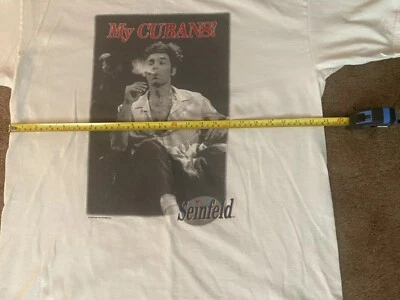 Vintage 90s  Seinfeld Kramer "My Cubans!" Shirt 1993 Orig XL  White  Licensed VG - Image 1 of 4