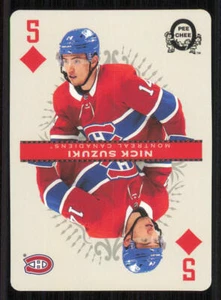 2021-22 O-Pee-Chee Playing Cards #5DIAMONDS Nick Suzuki - Picture 1 of 2