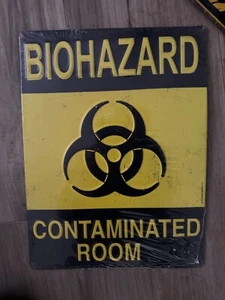 Biohazard Contaminated Room - Insegna in latta in metallo - Foto 1 di 1