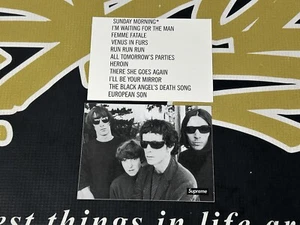 Supreme Velvet Underground Group Sticker Authentic FW19 + Free Surprise Sticker - Bild 1 von 1