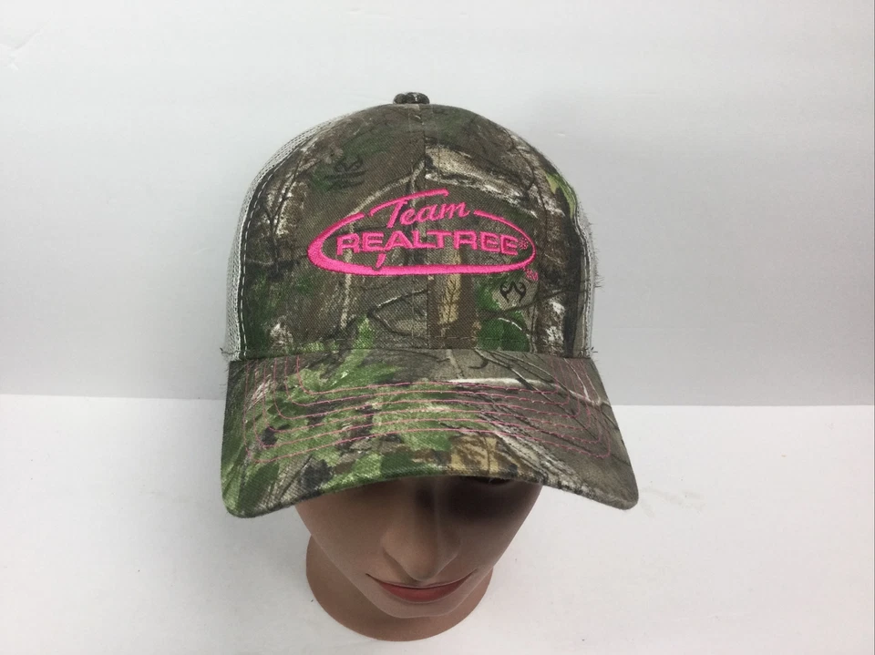 Team Realtree Camo Hat Womens pink logo hunting baseball Cap Adjustable - Image 1 of 4