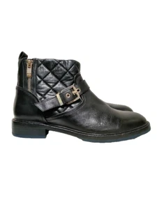 Carlo Pazolini Black Quilted Women's Ankle Boots Blue bottom Size 38 - Picture 1 of 12